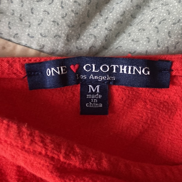 ONE CLOTHING Medium Red ruffled romper - Picture 3 of 3